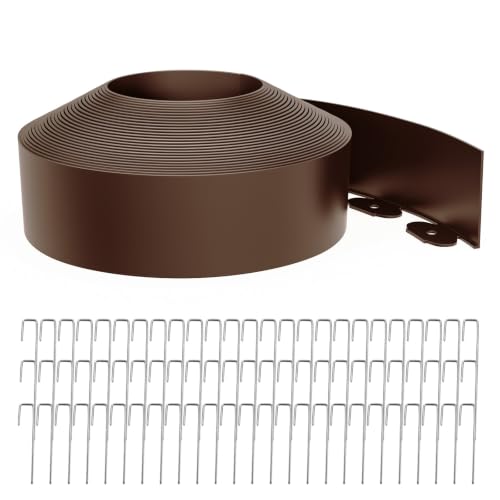 Landscape Edging 4 Inch Tall 40FT with 50Pcs Metal Spikes