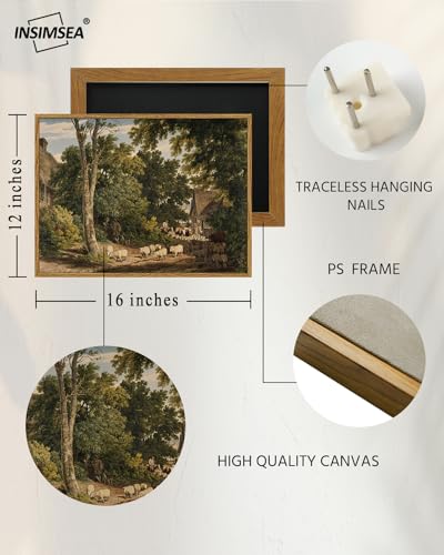 Framed Canvas Wall Art Vintage Decor
