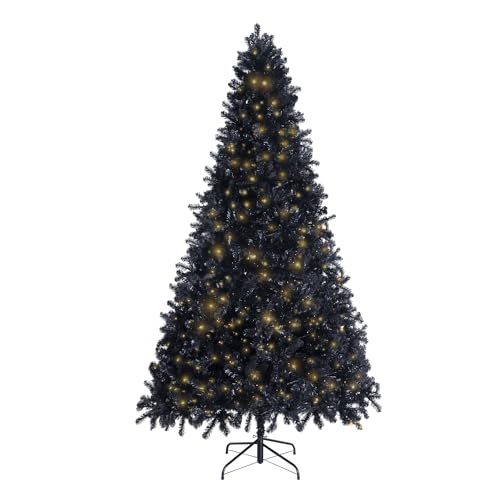 9ft Black Christmas Tree with Lights