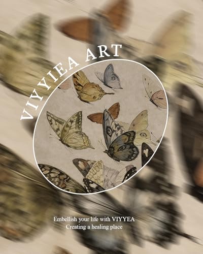 Gold Framed Vintage Multi Butterflies Wall Art