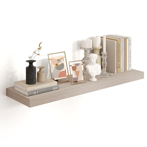 Floating Shelves 35.7" W x 10.3" D Grey Set of 1