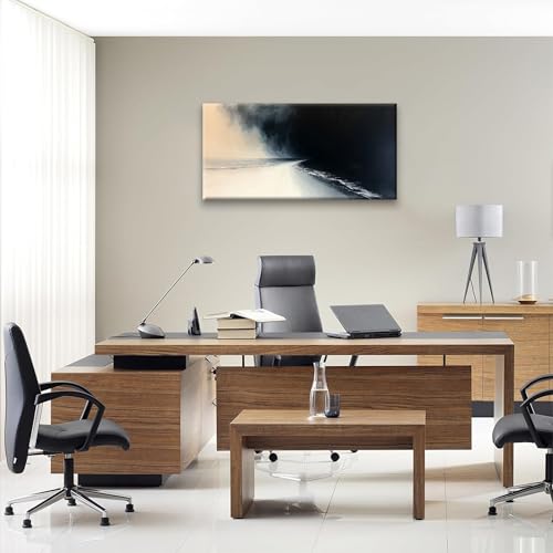 Black And White Abstract Wall Art Modern Minimalist Canvas Art Wall Decor Print Picture Abstract Wall Decor Painting Picture For Bedroom Office Home Wall Decoration 20 X 40 In