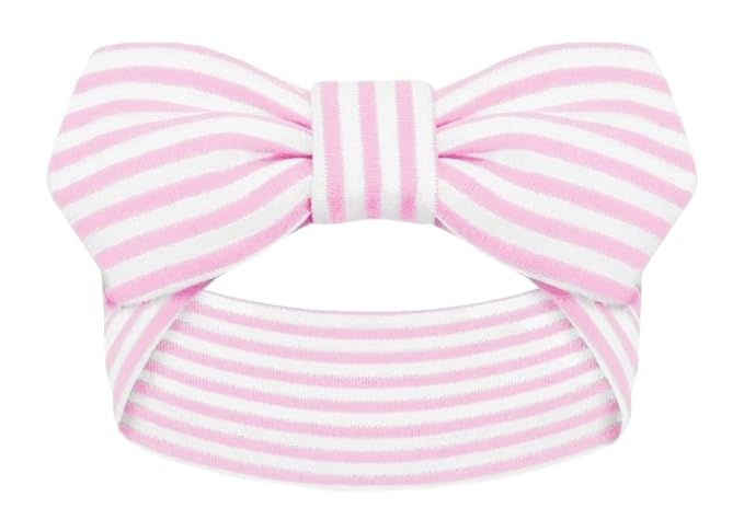 Creative Knitwear Texas State Bobcats Infant Girls Pink/White Striped Hair Knot Headband Embroidered Logo - Size Newborn - 4T