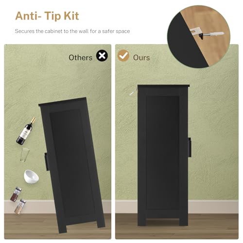 Storage Cabinet with 2 Doors and 4 Storage Shelves