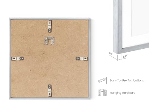 10x10 Silver Metal Picture Frames Matted to 5x5 (3 Count)