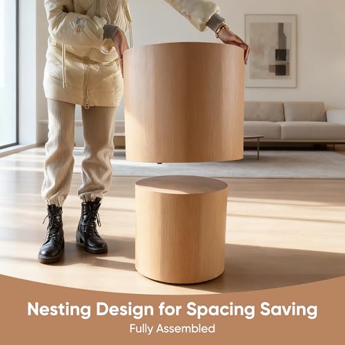 Nesting Round Coffee Table Set of 2 (2 Count)
