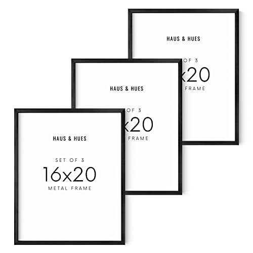 16x20 Black Metal Picture Frames (3 Count)