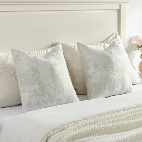 Pack of 2 Faux Cashmere Throw Pillow Covers 18x18 Inch (2 Count)