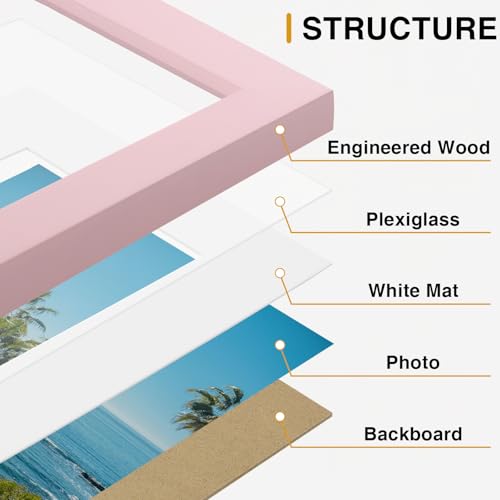4x6 Picture Frames Set of 9 for Wall or Tabletop Display (9 Count)