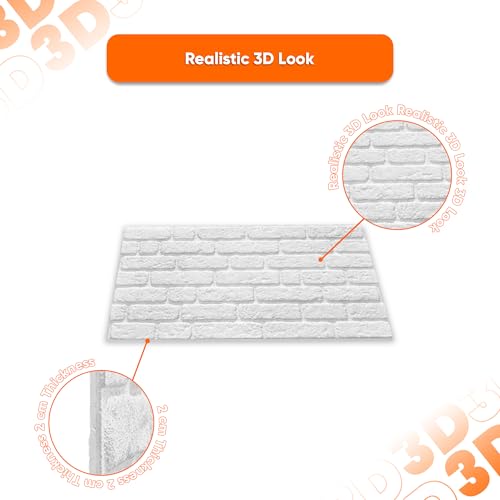 3D Wall Panels Brick Effect