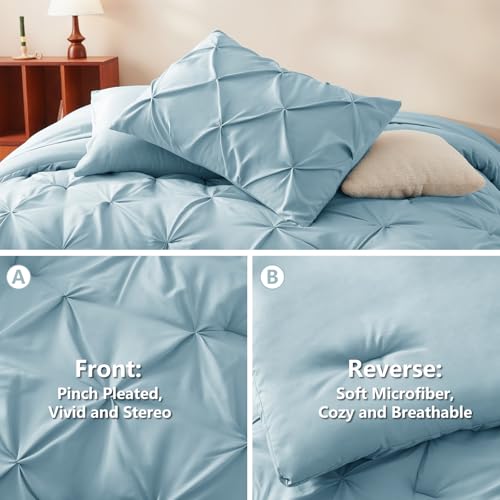 Twin XL Comforter Set Light Blue