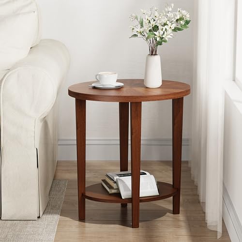 Solid Wood Oval End Table