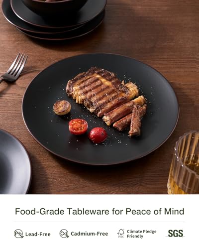 Venus Stoneware Dinnerware Sets with Pasta Bowls (24 Count)
