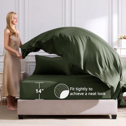 Twin XL Comforter Set Dark Green