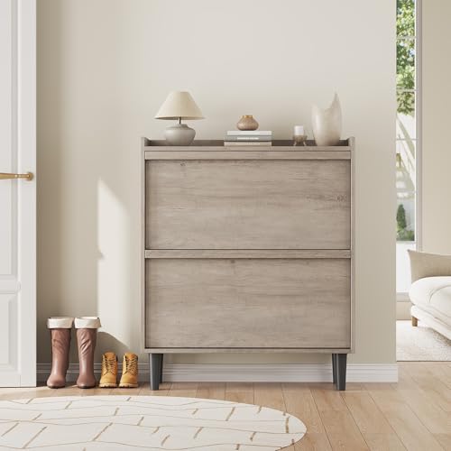 Shoe Cabinet with 2 Flip Drawers
