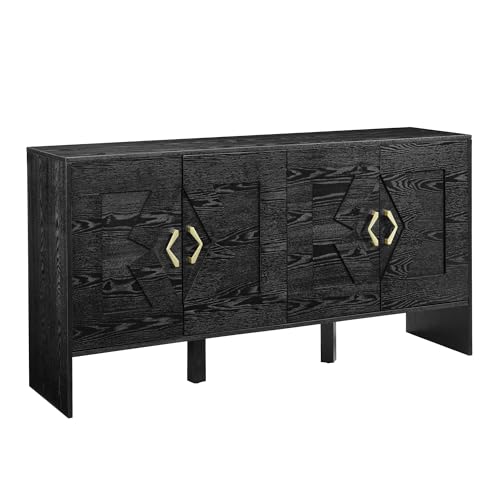 60" Mid Century Modern Sideboard Buffet Cabinet with Storage