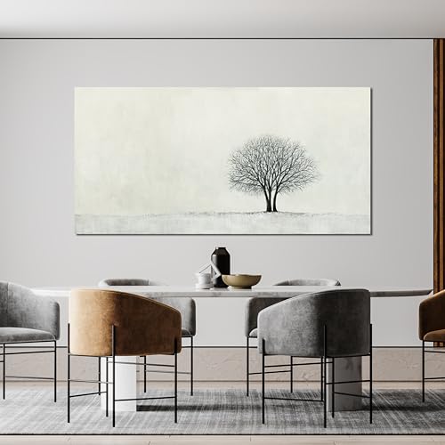 Canvas Wall Art Decor Wall Art Pictures for Living Room Canvas Modern Art Wall Decor Black and White Wall Art Decor Minimalist Tree Wall Art Prints Art Work for Home Office Wall Decor 24" X 48"