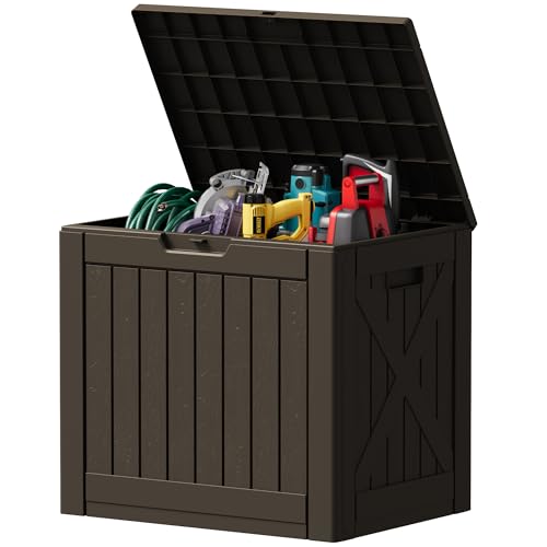 40 Gallon Deck Box Lockable Outdoor Storage Box Waterproof for Patio