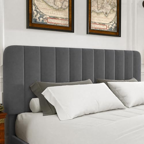 Queen Size Upholstered Bed Frame with 4 Drawers and Headboard