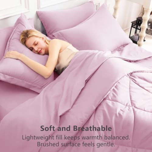 King Size Comforter Set Light Pink