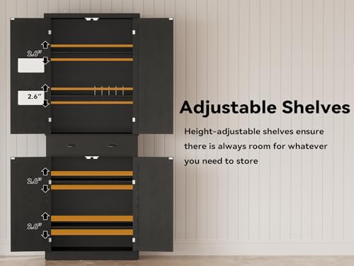 Storage Cabinet with Drawers and Doors for Living Room and Entryway