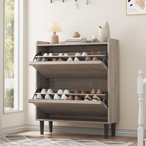 Shoe Cabinet with 2 Flip Drawers