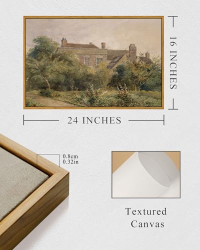 Framed Canvas Wall Art Vintage Decor