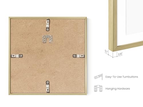 10x10 Gold Metal Picture Frames Matted to 5x5 (4 Count)