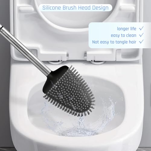 Silicone Toilet Brush (3 Count)