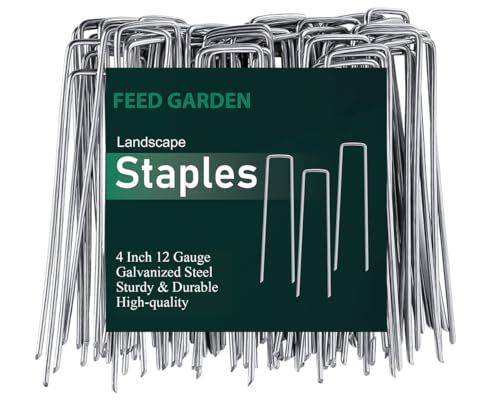 4 Inch 25 Pack Galvanized Landscape Staples 12 Gauge Anti (25 Count)