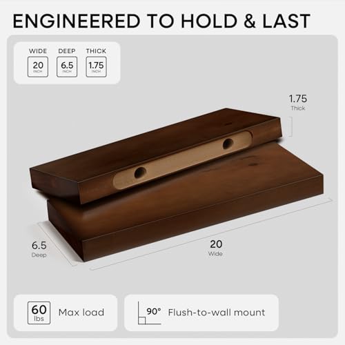 20 Inch Floating Shelves (2 Count)