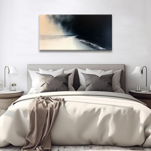 Black And White Abstract Wall Art Modern Minimalist Canvas Art Wall Decor Print Picture Abstract Wall Decor Painting Picture For Bedroom Office Home Wall Decoration 20 X 40 In
