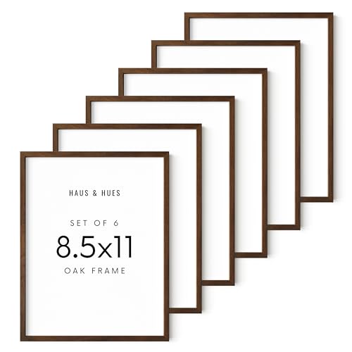Walnut Wood Certificate Frames 8.5x11 (6 Count)