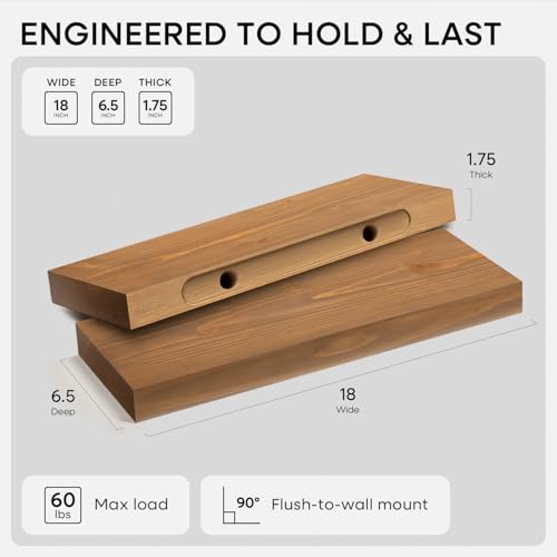 18 Inch Floating Shelves (4 Count)