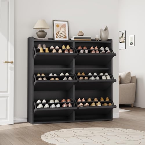 Shoe Cabinet with 6 Flip Drawers