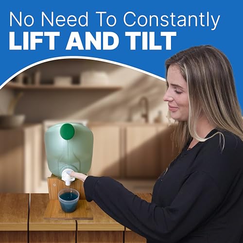 Liquid Laundry Detergent Holder Stand with Tray & Strap