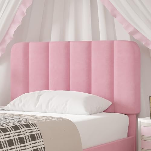 Twin Size Bed Frame with Upholstered Headboard