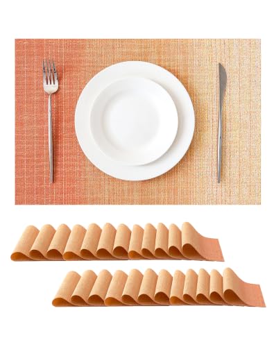 Woven Vinyl Fall Placemats Set of 24 (24 Count)
