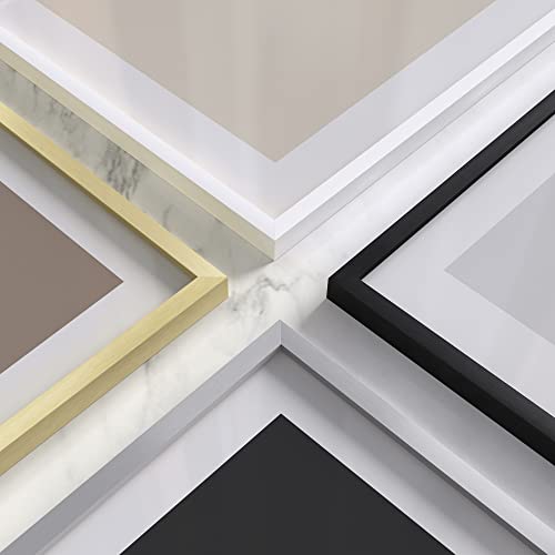 10x10 Gold Metal Picture Frames Matted to 5x5 (4 Count)