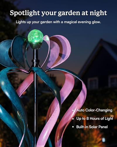 89" Wind Spinner Outdoor with Solar Light