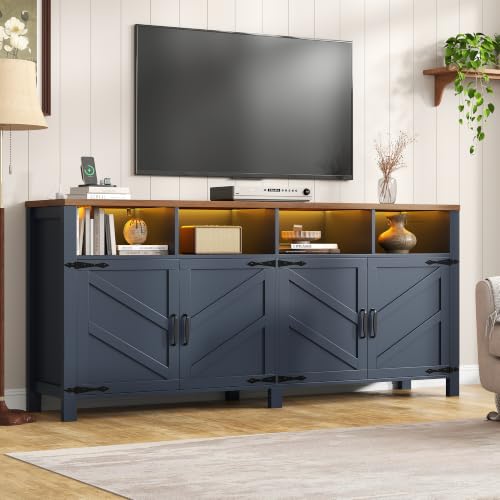 Buffet Sideboard with Storage with Power Outlets & LED Light