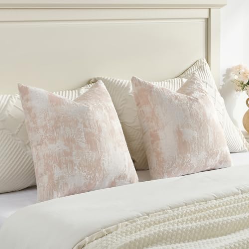 Pack of 2 Faux Cashmere Throw Pillow Covers 16x16 Inch (2 Count)