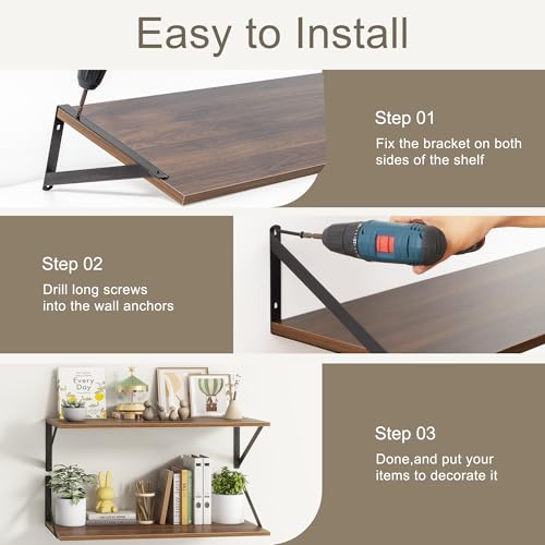20 Inch Floating Shelves (2 Count)