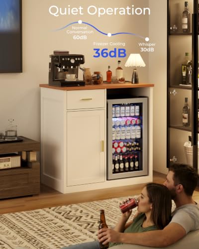39" Coffee Bar Cabinet with Fridge