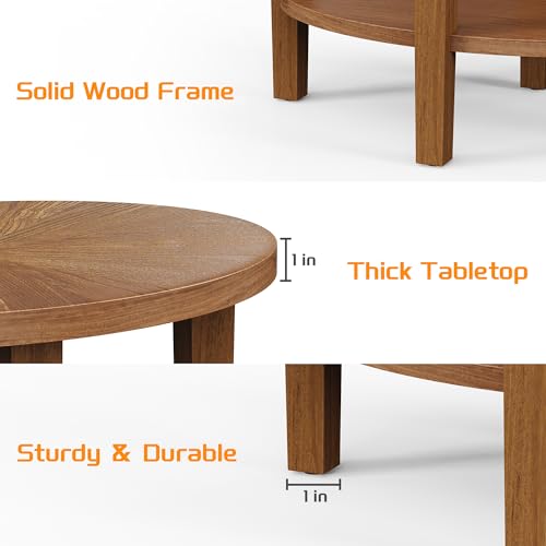 Solid Wood Oval End Table