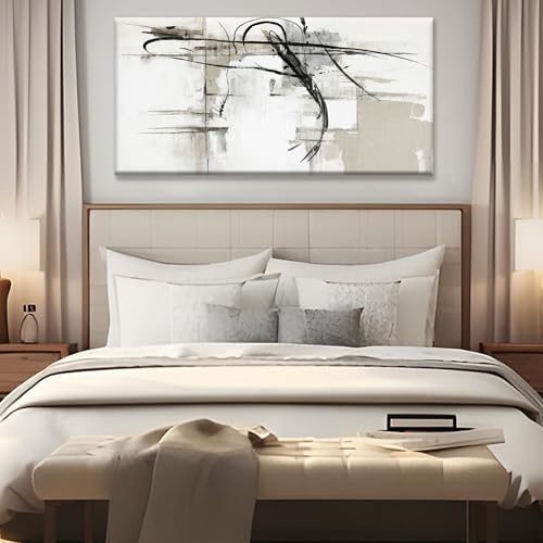 Abstract Canvas Wall Art Decor Artwork Modern Paintings Wall Decorations Maximalist Black Line Wall Art Prints For Wall Bedroom Kitchen Office Artwork Ready To Hang 20"×40"