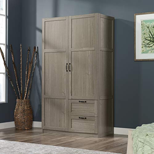 Select Multipurpose Bedroom Armoire Wardrobe Closet Pantry Storage Cabinet with Storage Drawers and Hanging Rail