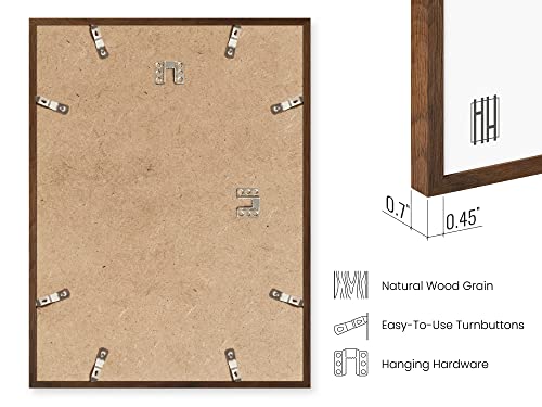 11x17 Walnut Oak Frame Set of 4 (4 Count)