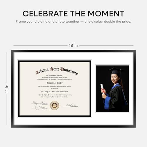 11x18 Black Diploma Frame (2 Count)