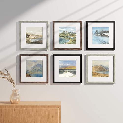 12x12 Picture Frames Set of 9 for Wall Mounting (9 Count)